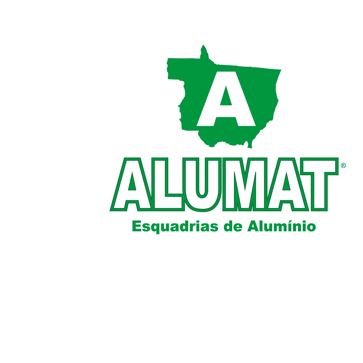 Logotipo da Alumat - Esquadrias de Alumínio — Esquadrias de Alumínio em Várzea Grande/MT