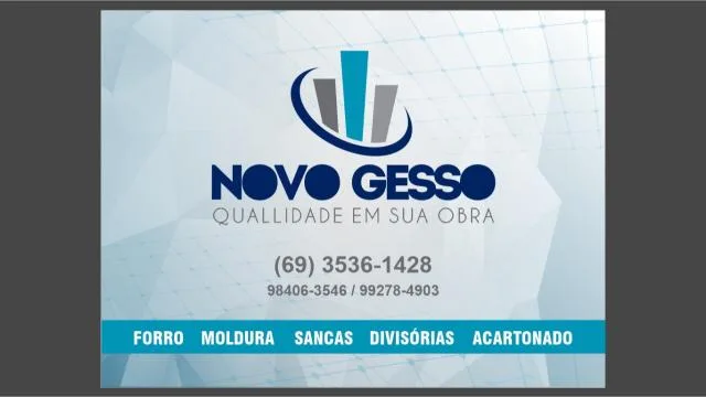 Logotipo da NOVO GESSO — Forro, Gesso e Divisórias em Ariquemes/RO